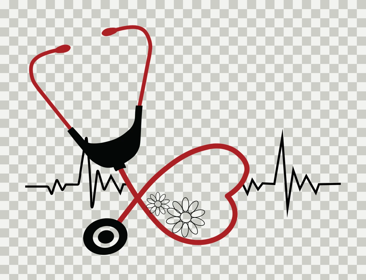 Nurse Monogram Character 10 nursing healthcare medical scrubs transparency and detail preview thumbnail