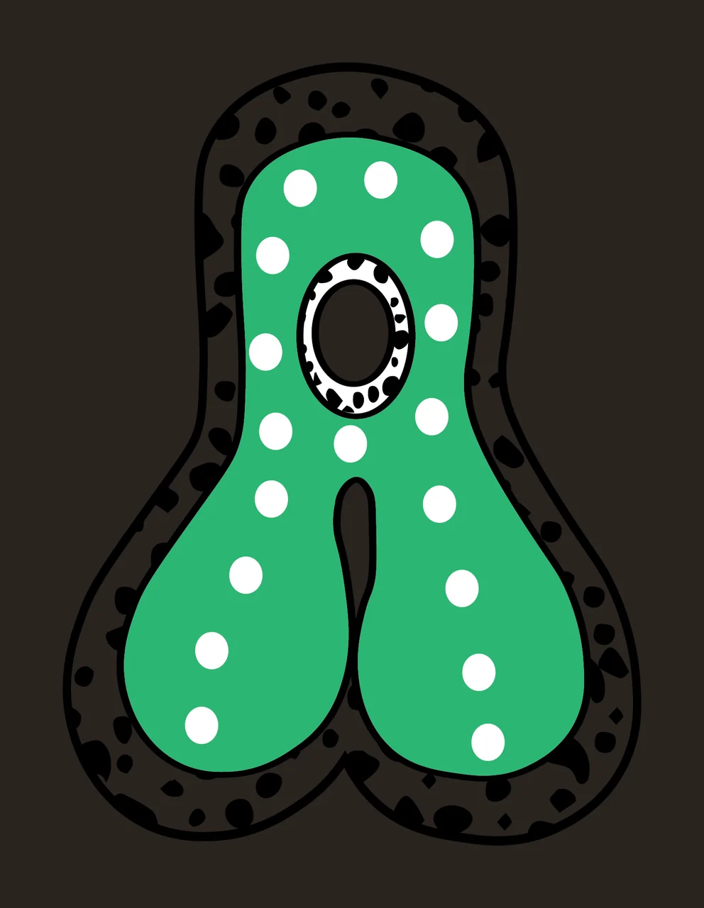 Dalmatian Dots Font Race Doodle Character 36 racing checkered flag contrast preview thumbnail