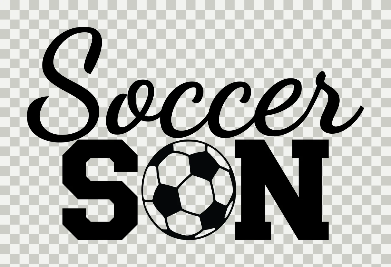 Soccer Son Text Graphic With A Large Ball displaying typography transparency and detail preview thumbnail