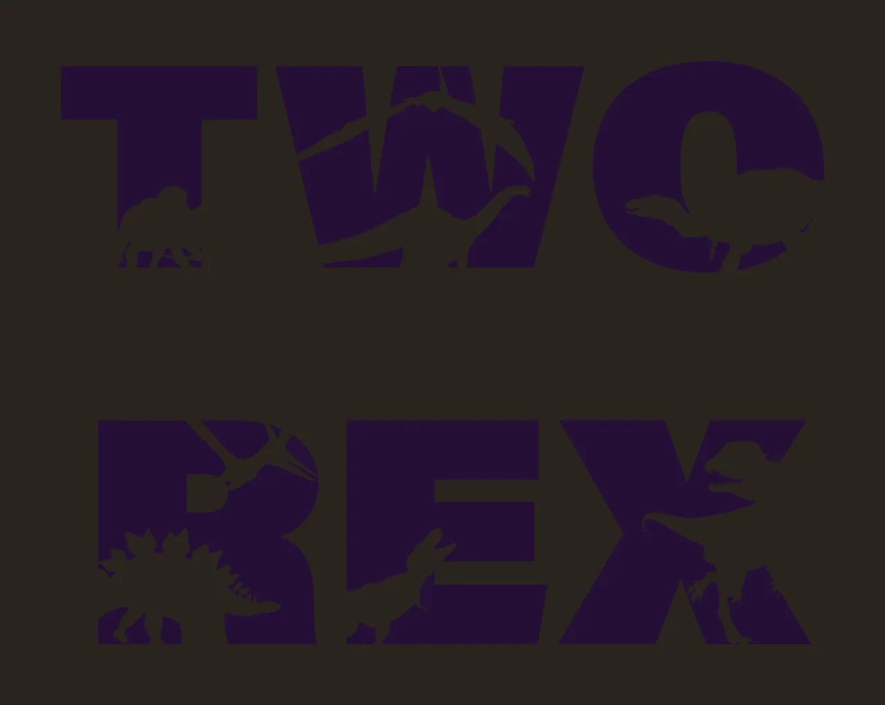 Dinosaur Text Filled With Dinosaurs negative space graphic contrast preview thumbnail