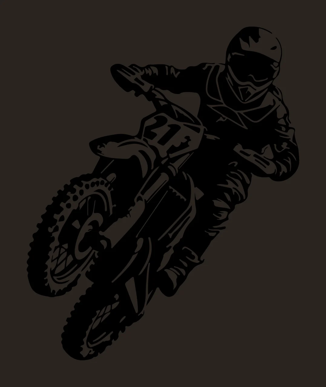 Motocross 21 Rider On Dirt Bike Airborne motorcycle helmet contrast preview thumbnail