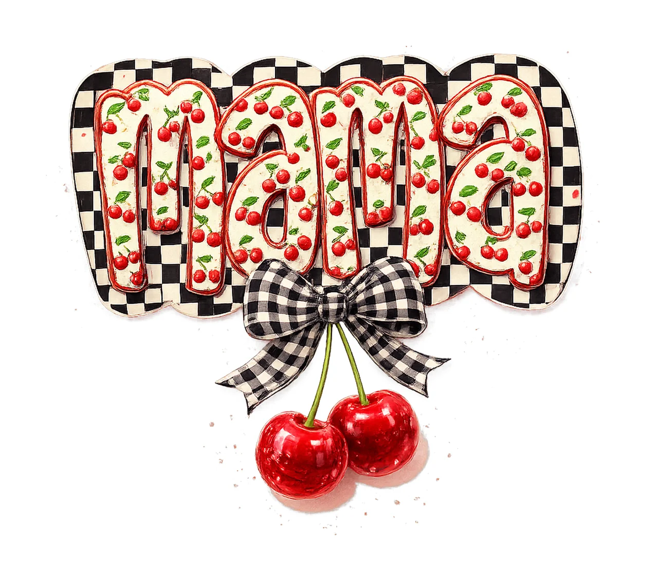 Cherry Bow Coquette Mama Soft Girl Aesthetic Mom Shirt