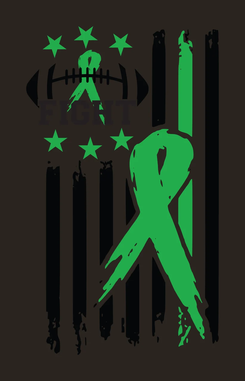 Awareness Ribbon With Football Graphic representing stars flag contrast preview thumbnail