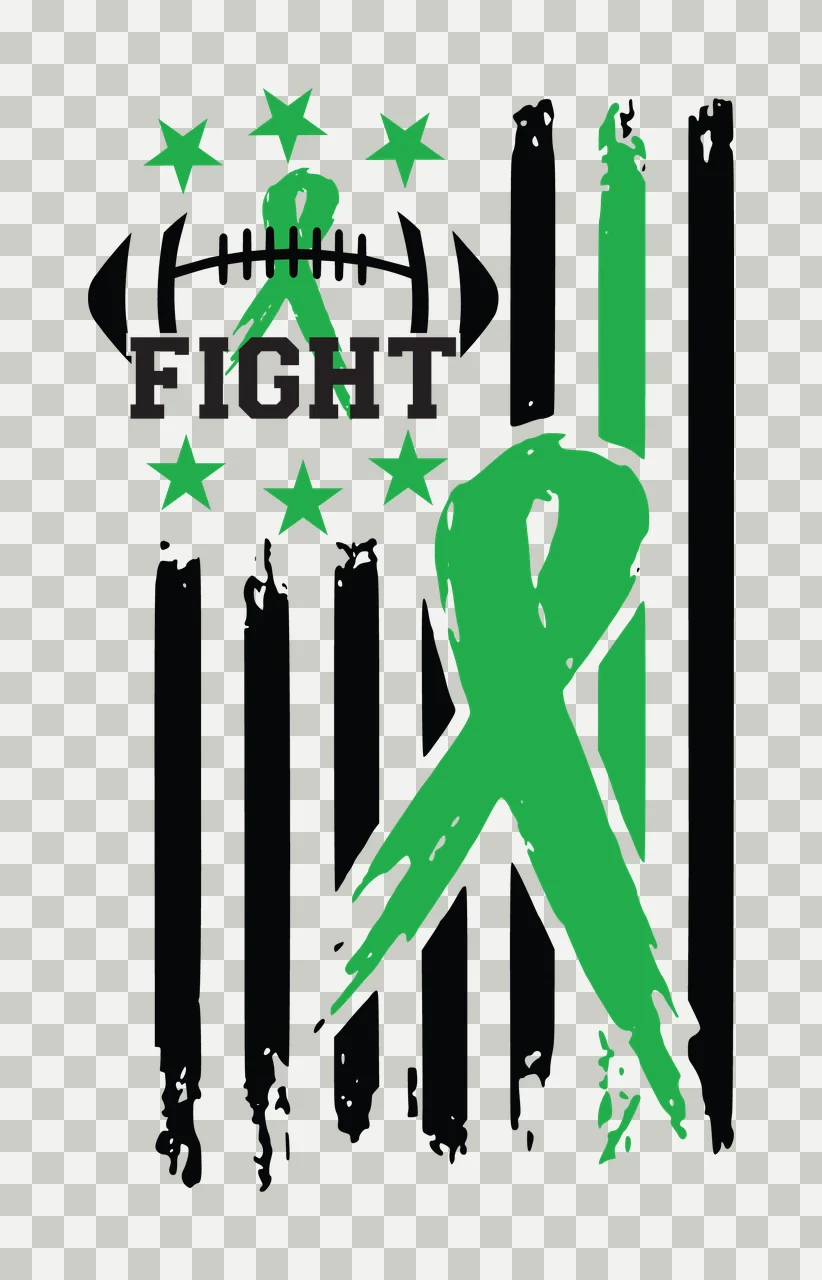 Awareness Ribbon With Football Graphic representing stars flag transparency and detail preview thumbnail