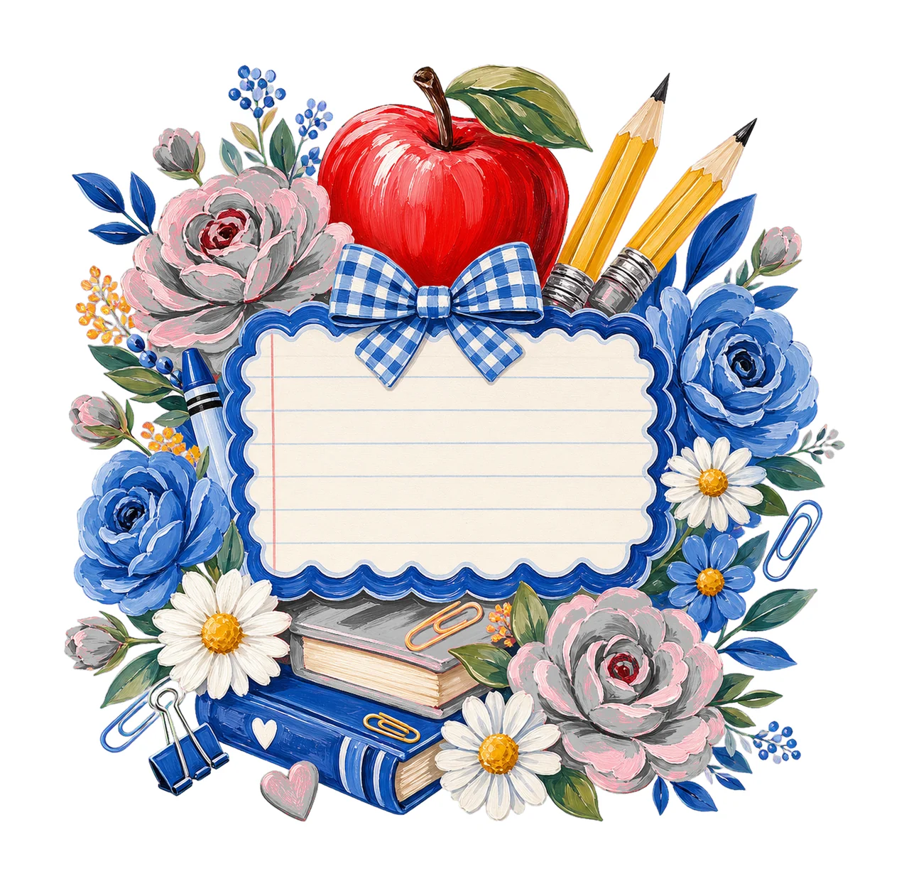 Floral Teacher Pencil Coquette Back To School Variation B