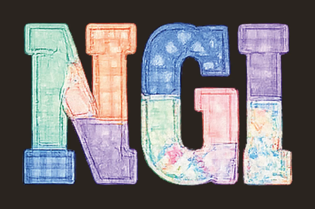 Patchwork Floral NGI Colorful Letter Design Sublimation Art contrast preview thumbnail