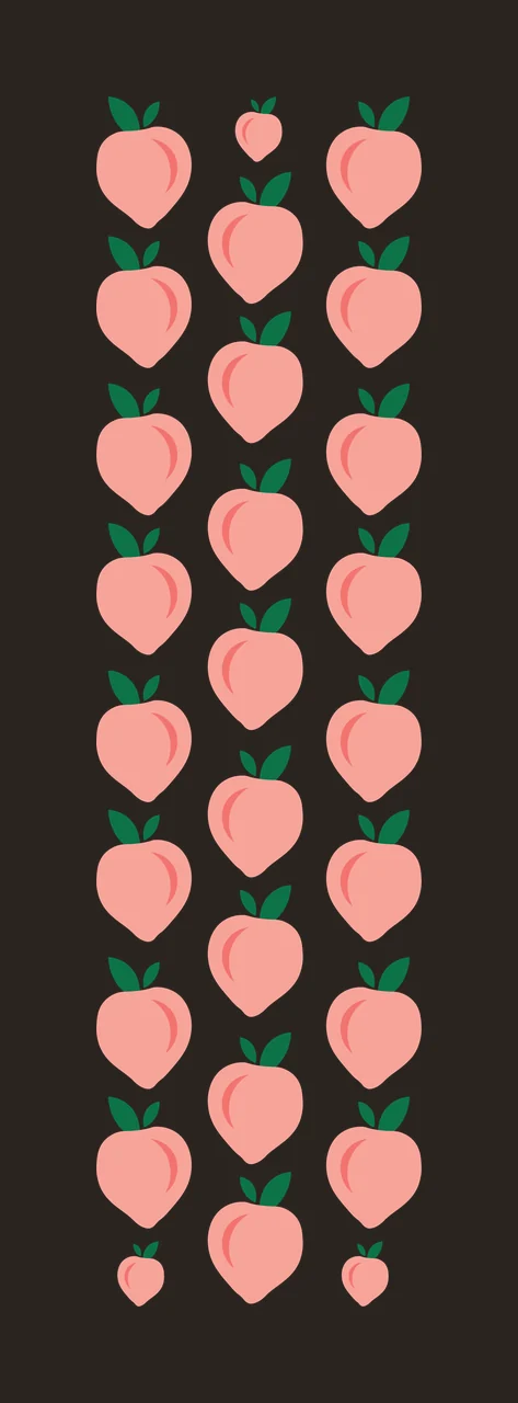 Vertical Columns Of Heart Shapes hearts leaves black white contrast preview thumbnail
