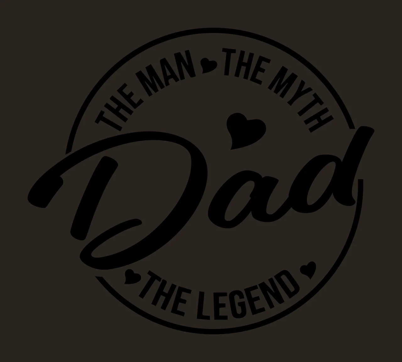 The Man The Myth Dad The Legend Circular text badge encircled contrast preview thumbnail