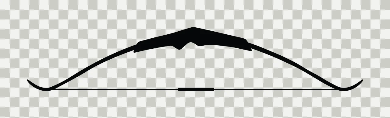 Can Glass Wrap Recurve Archery Bow Silhouette Icon transparency and detail preview thumbnail