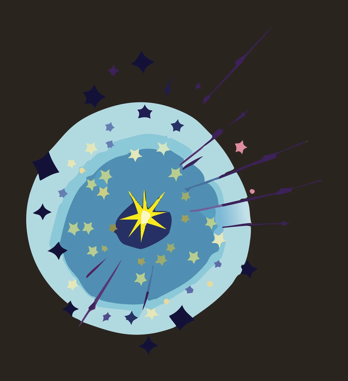 Abstract Circular Constellation And Arrows circle stars dots contrast preview thumbnail