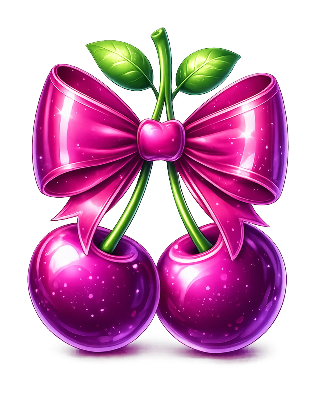 Cherry Bow Coquette Sublimation Design Cute Fruit Artwork