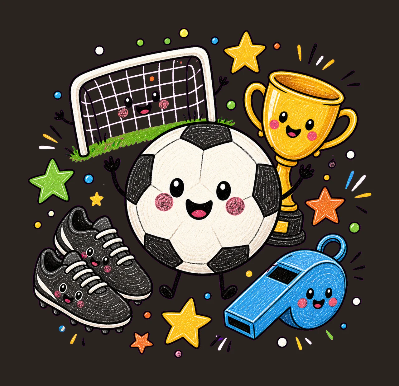 Soccer Cute Sports Design Game Day Shirts Crafts Net Trophy contrast preview thumbnail
