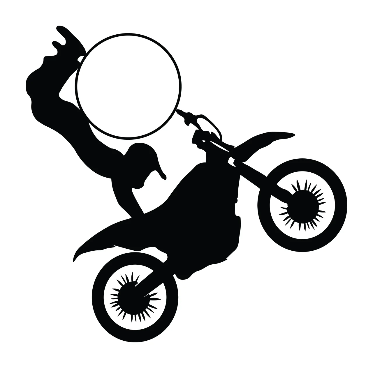 Dirt Bike Monogram Motocross Character 02 scalable logo design