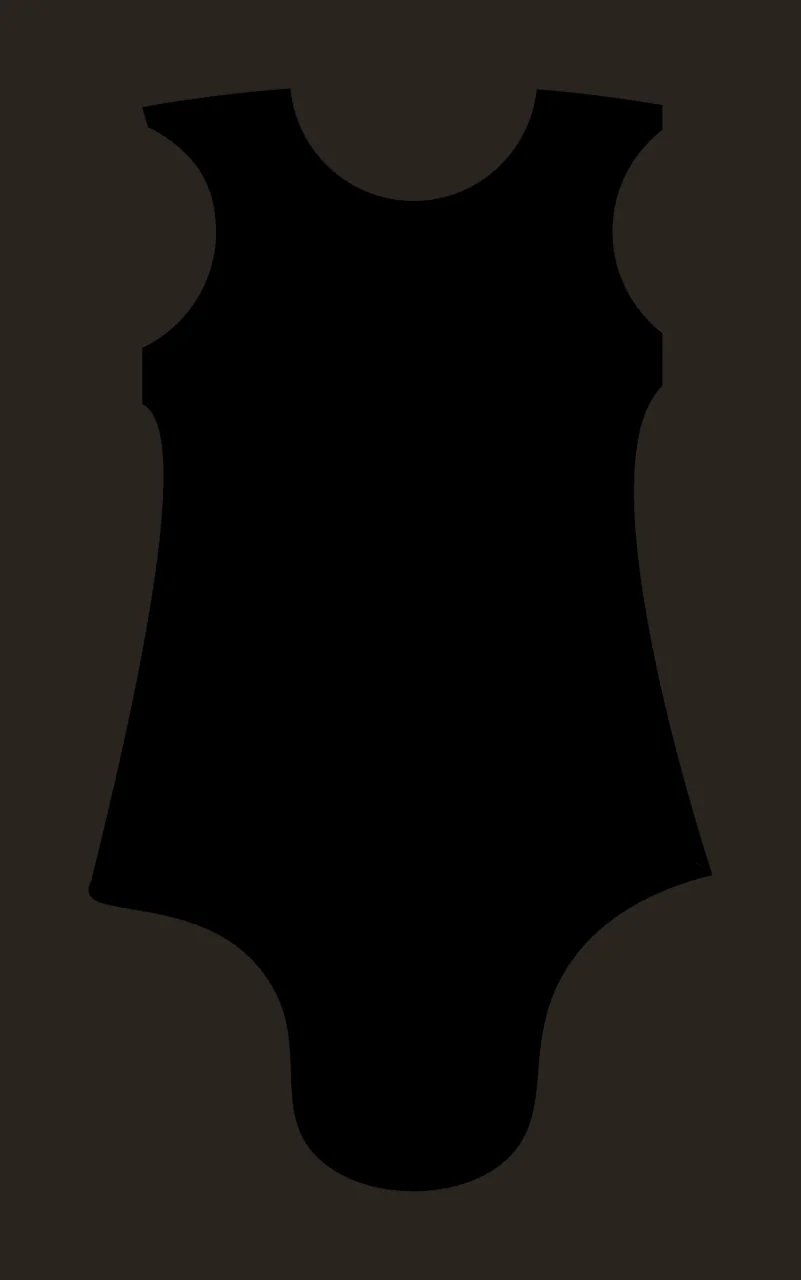 Leotard With Clothing And Silhouette In Black contrast preview thumbnail