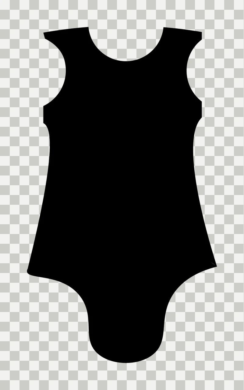 Leotard With Clothing And Silhouette In Black transparency and detail preview thumbnail