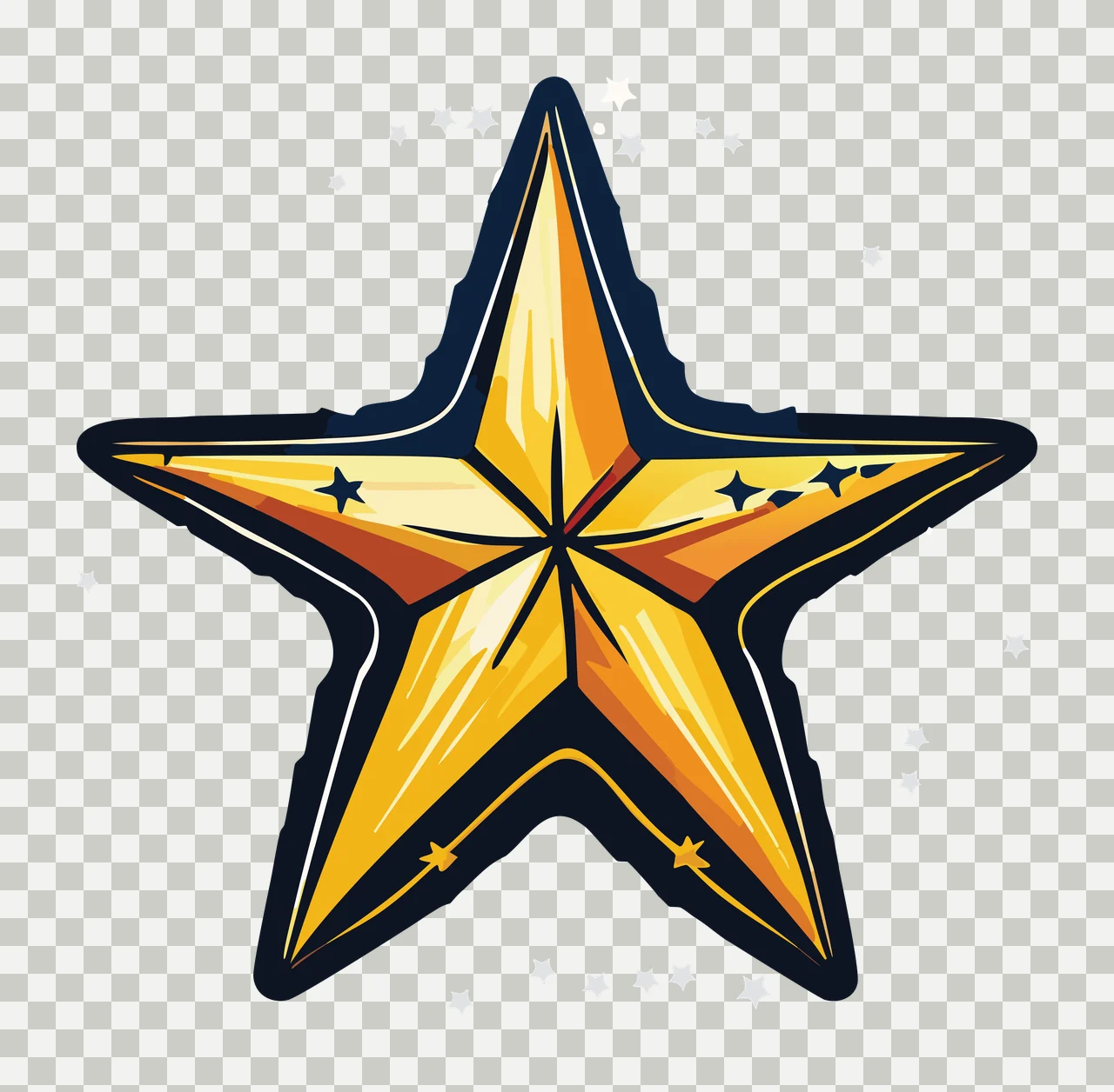 Geometric Five Pointed Star Illustration stationary lines small stars transparency and detail preview thumbnail