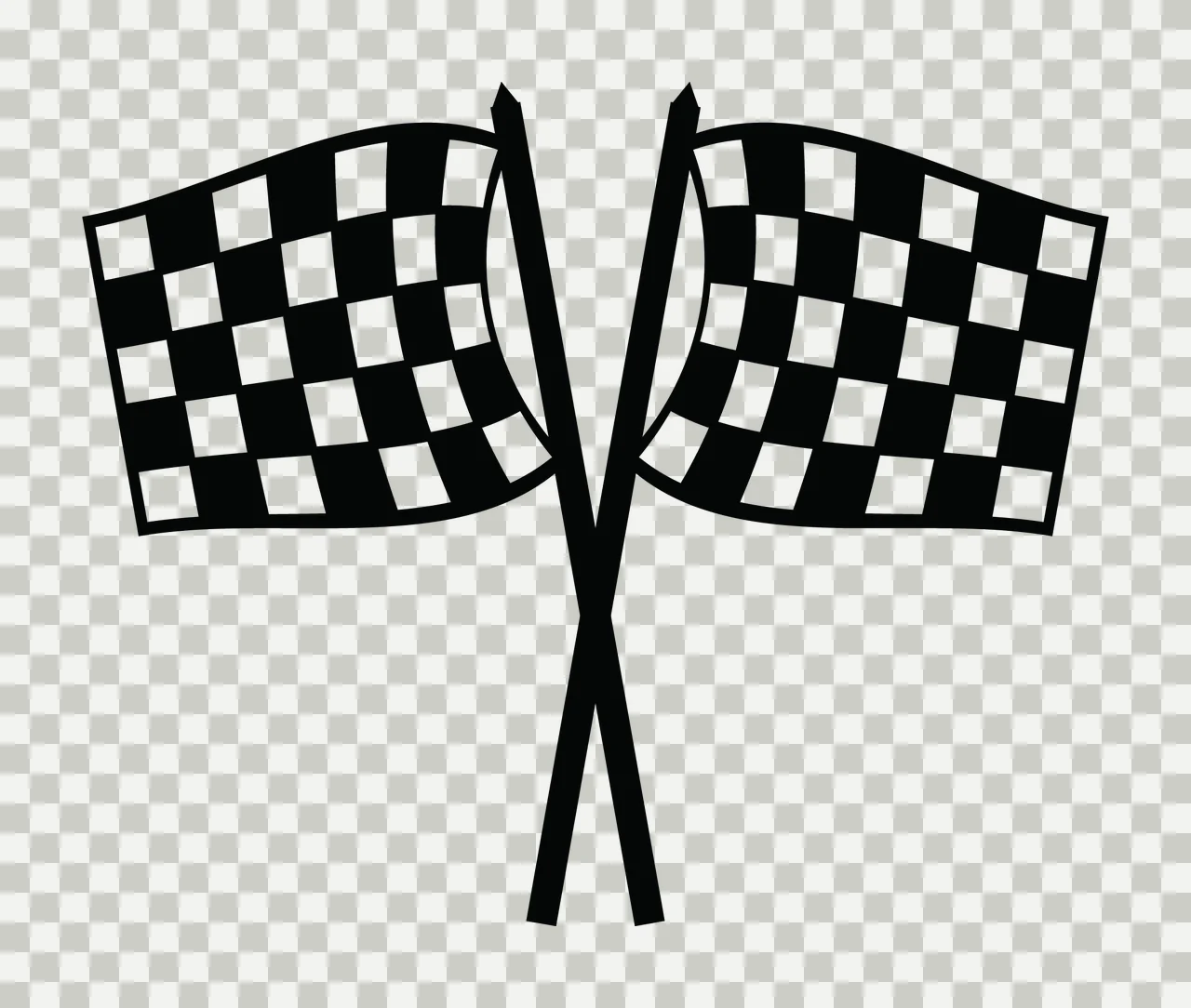 Can Glass Wrap Crossed Checkered Racing Flags Silhouette transparency and detail preview thumbnail