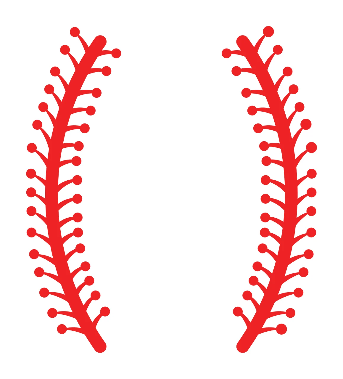 Dual Symmetric Laurel Leaf Border Design leaves circles minimalist