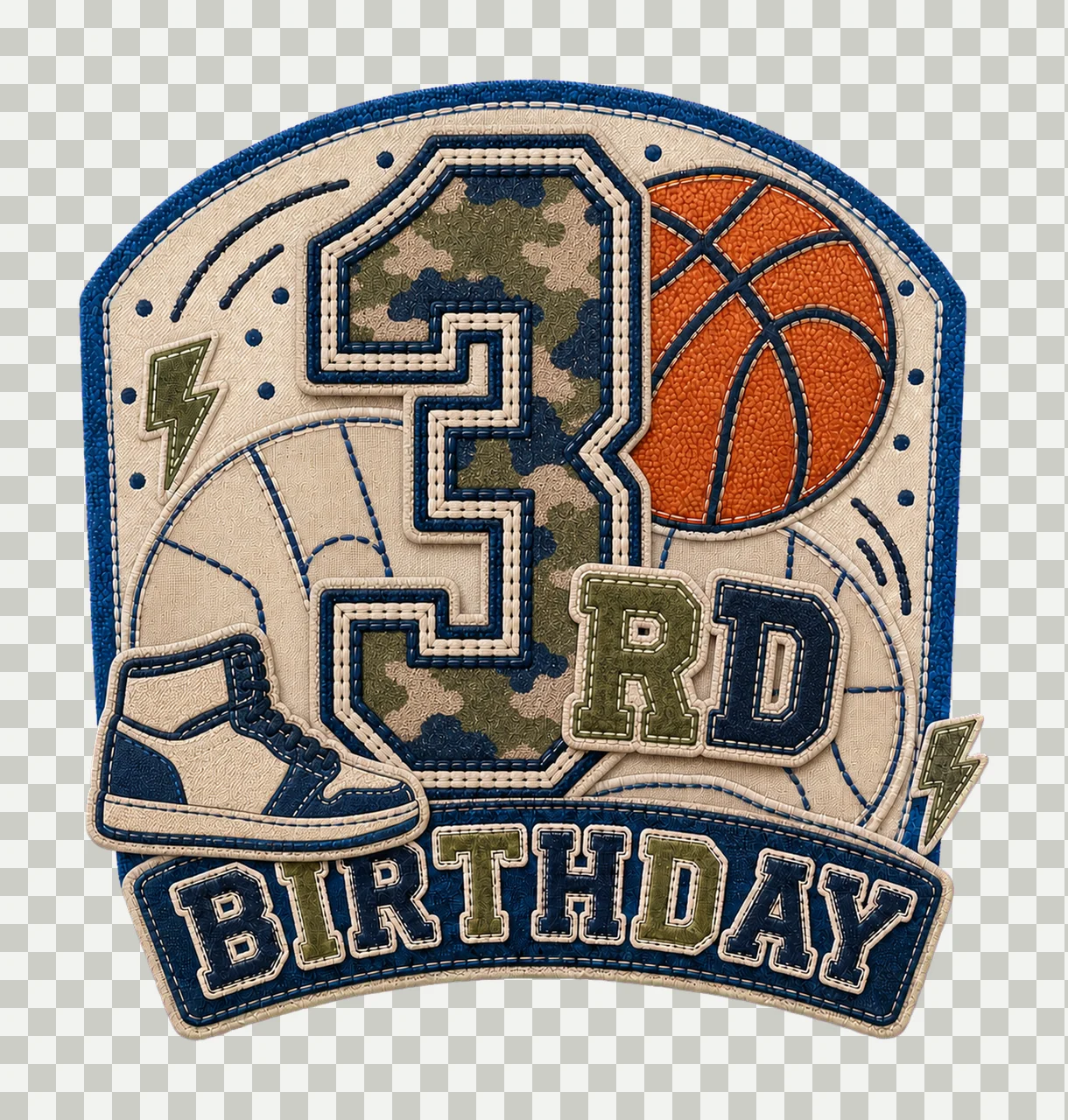 Star Camo Basketball Birthday age 03 transparency and detail preview thumbnail