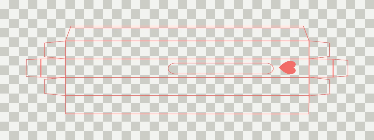 Outline Drawing Of A Box With Heart Shape line art black white transparency and detail preview thumbnail