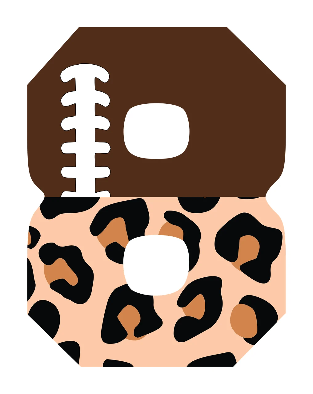 Football Font Half Leopard Character 25 american gridiron touchdown