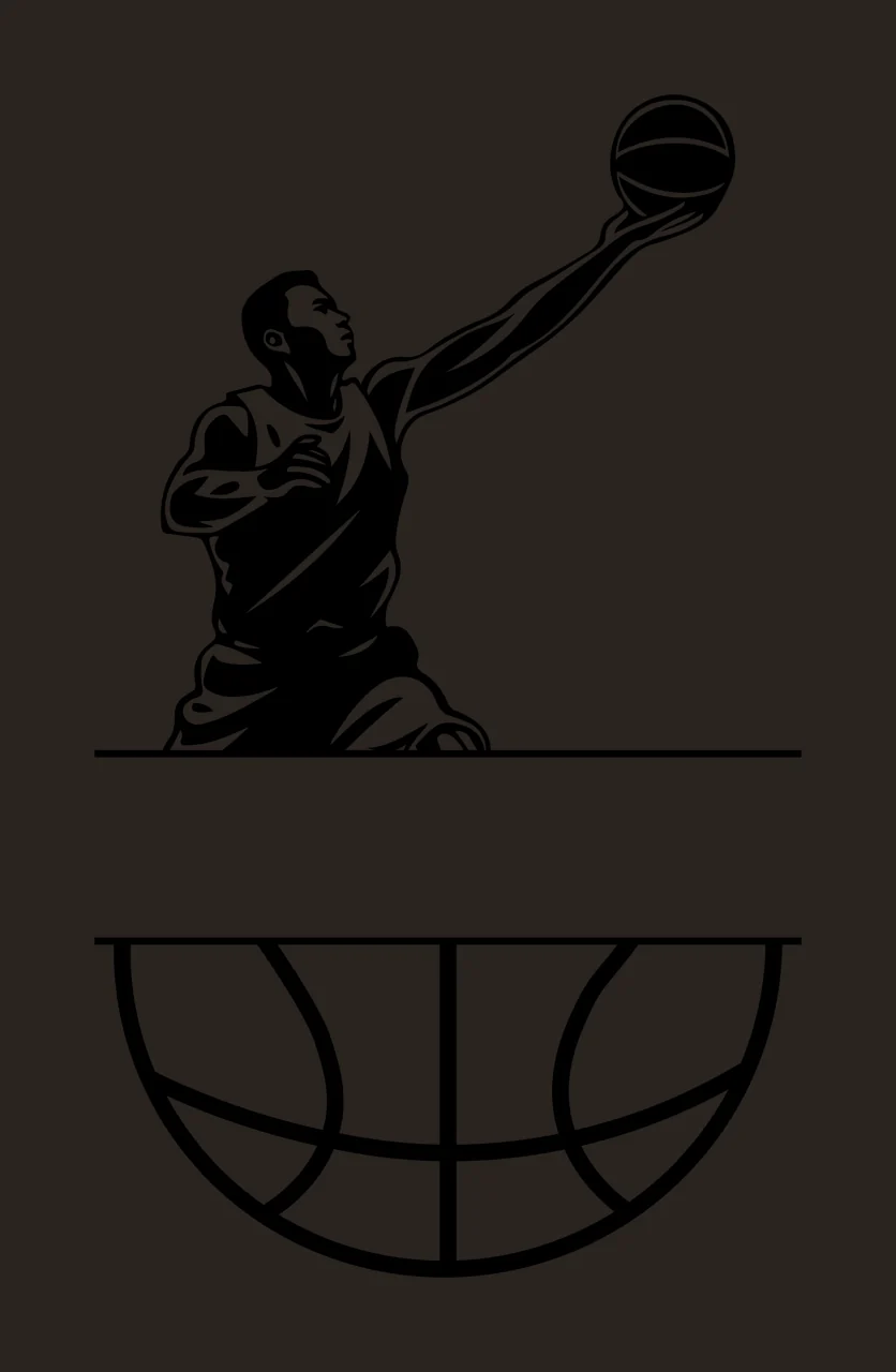 Can Glass Wrap Basketball Player Shooting Hoop Silhouette contrast preview thumbnail