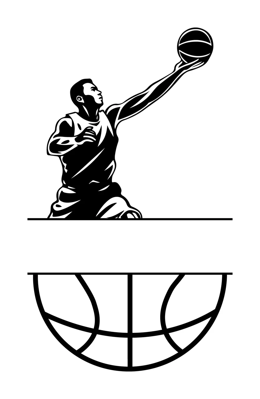 Can Glass Wrap Basketball Player Shooting Hoop Silhouette