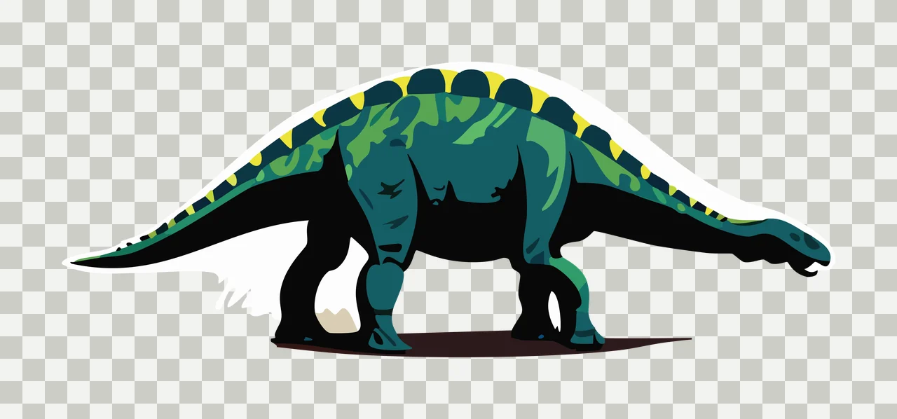 Dinosaur Black Silhouette Standing Side View tail limbs body transparency and detail preview thumbnail