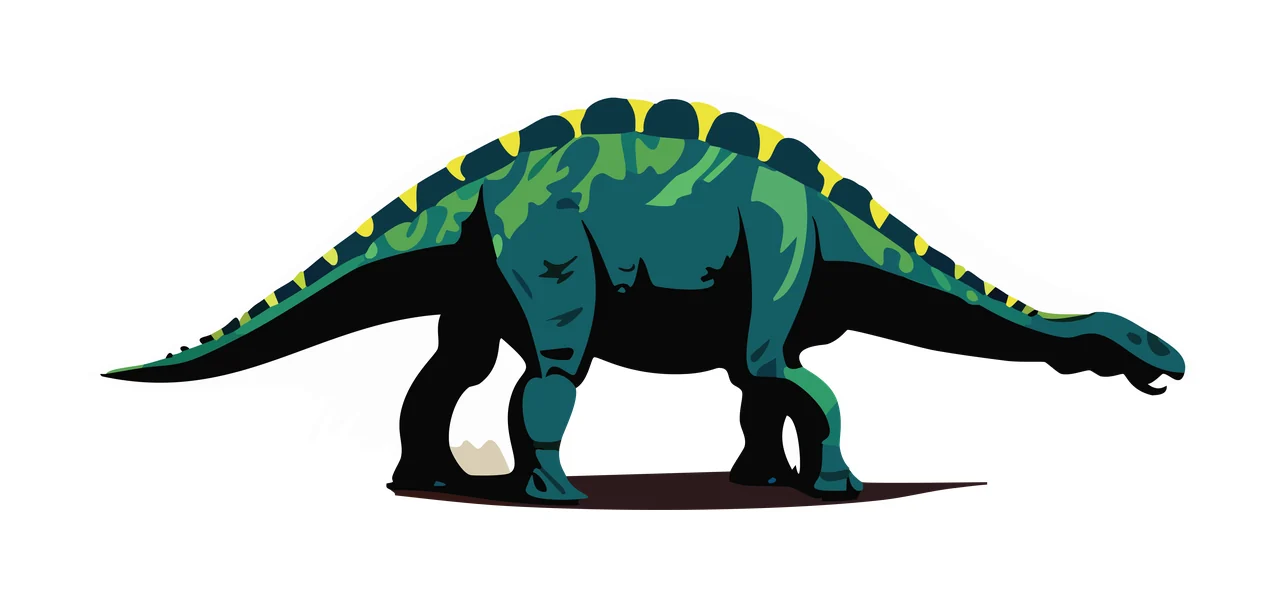 Dinosaur Black Silhouette Standing Side View tail limbs body