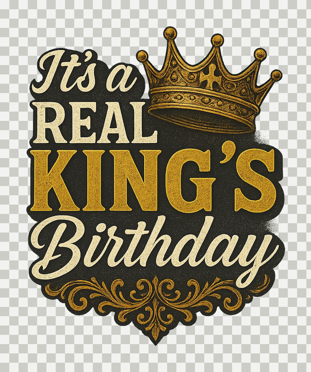 It real king birthday Man birthday shirt design Birthday transparency and detail preview thumbnail