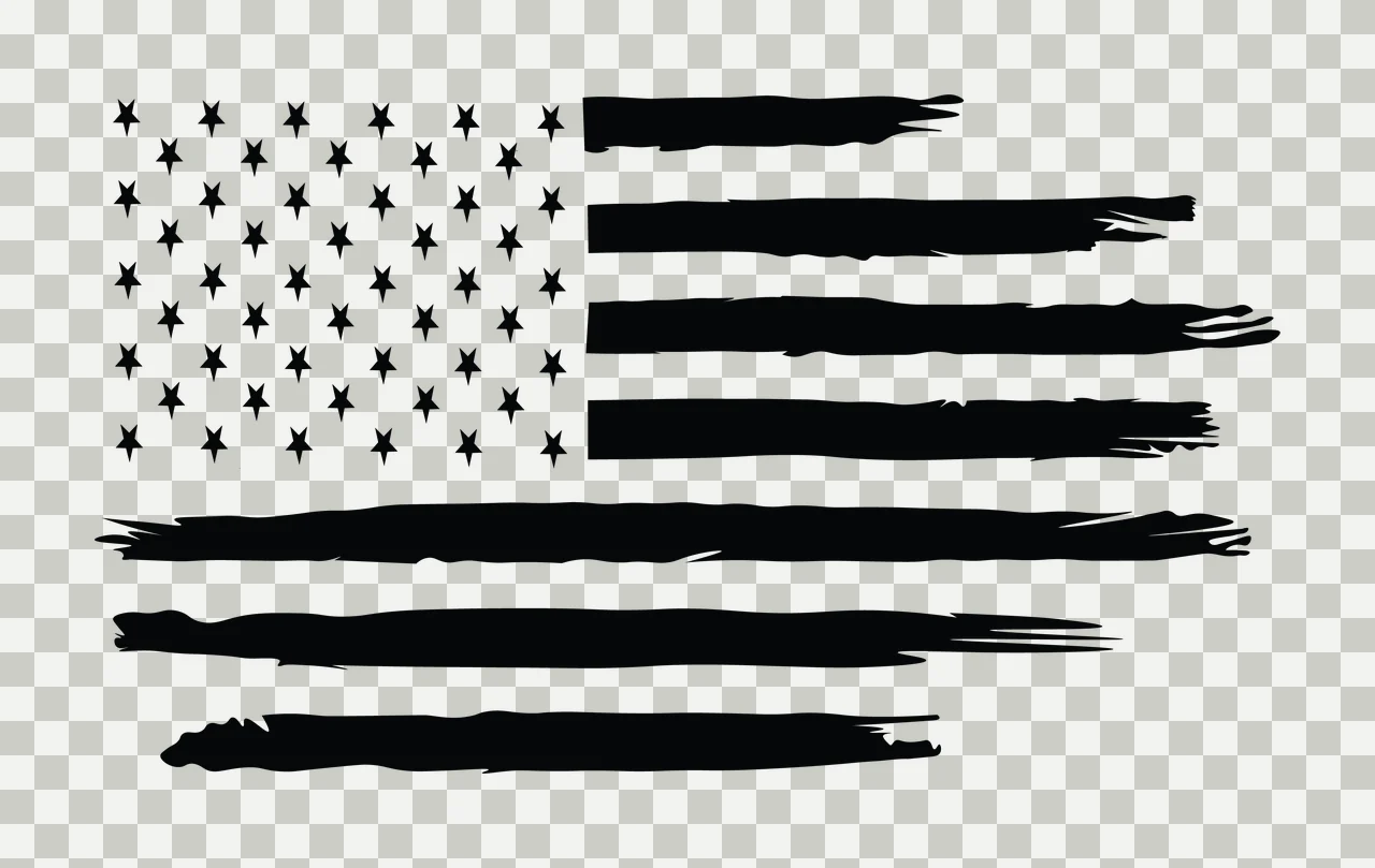 Flag Stars American Design With Horizontal Brushstrokes stripes transparency and detail preview thumbnail