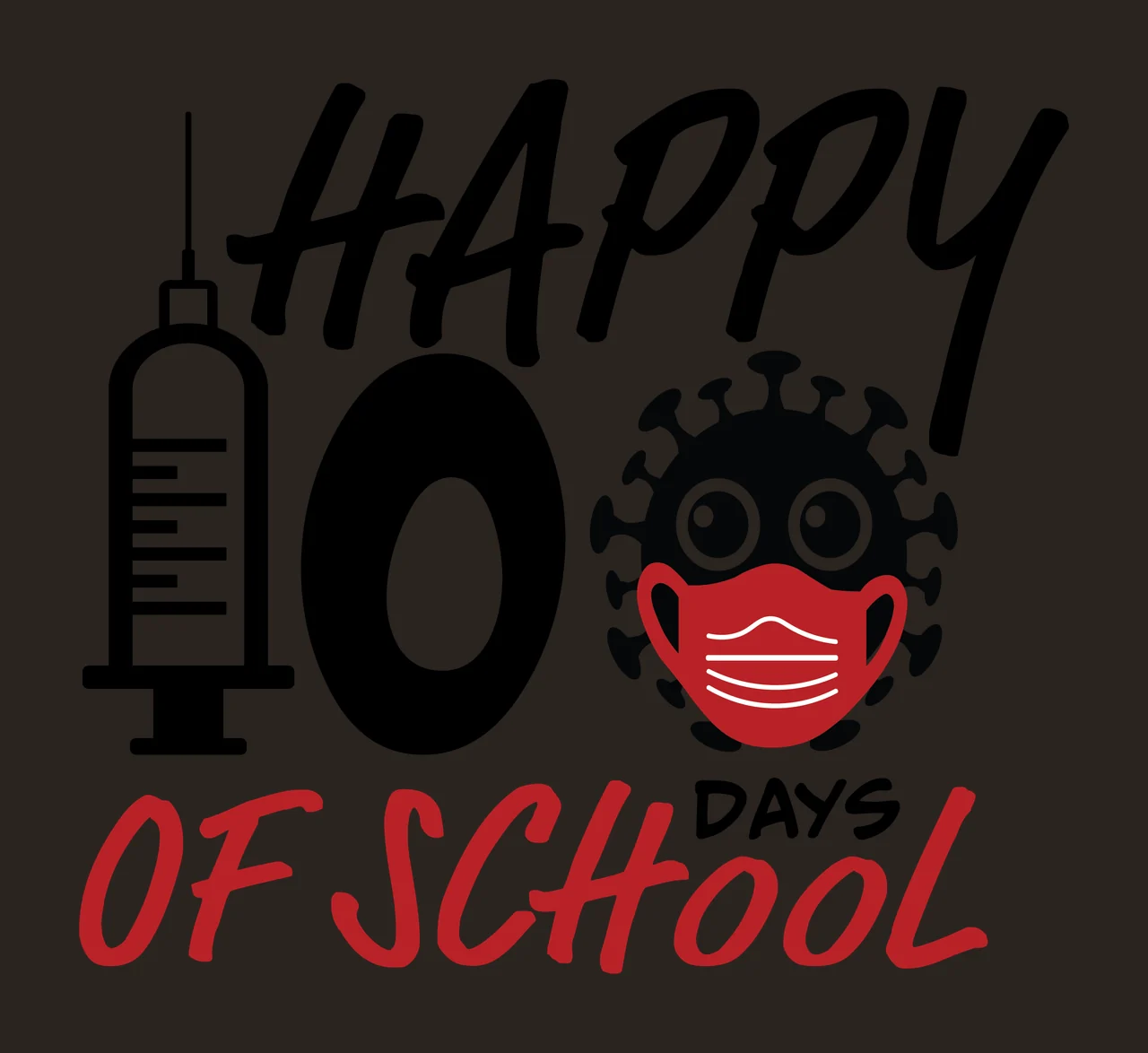 Of School Illustration text with syringe and virus celebrating contrast preview thumbnail