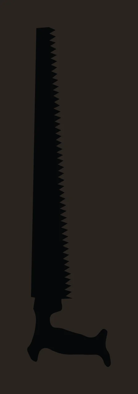 Can Glass Wrap Hand Saw Tool Silhouette contrast preview thumbnail