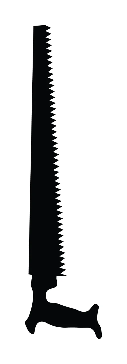 Can Glass Wrap Hand Saw Tool Silhouette