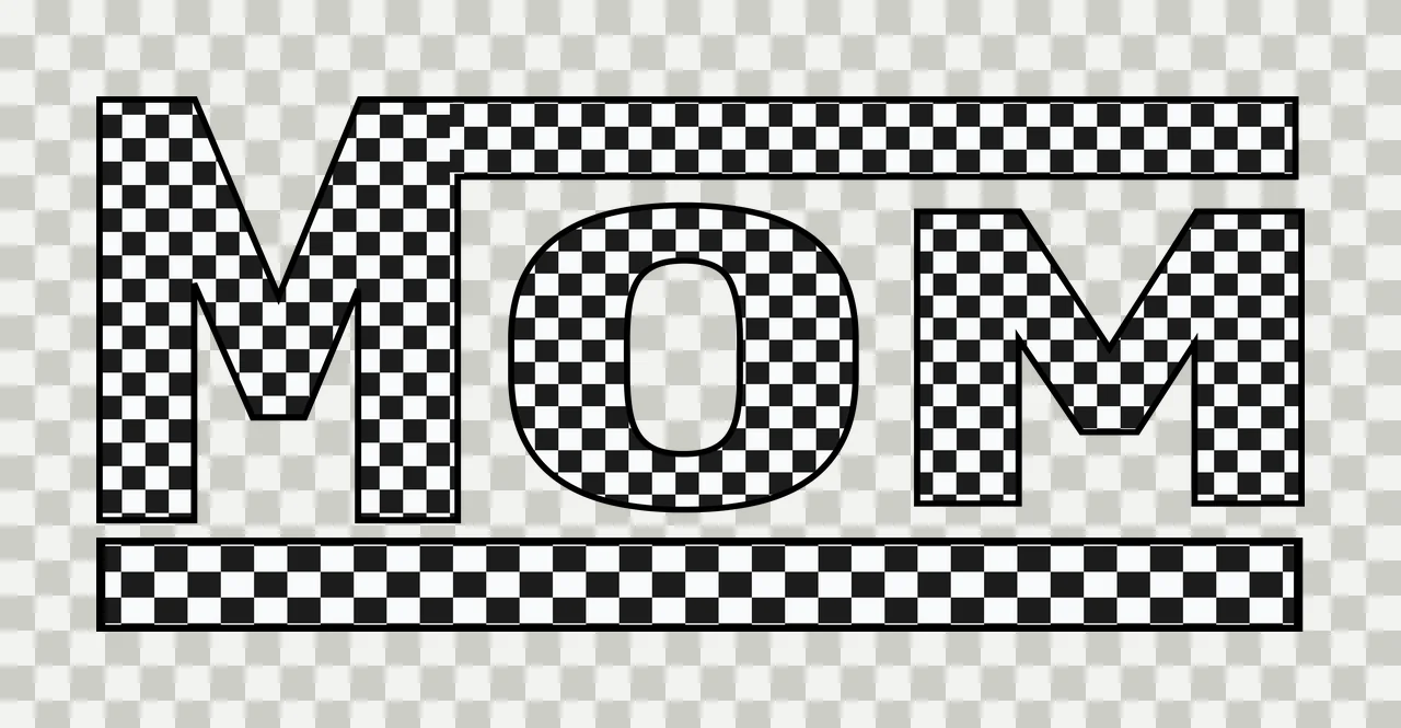 Mom Text Block With Grid Pattern displaying typography black transparency and detail preview thumbnail
