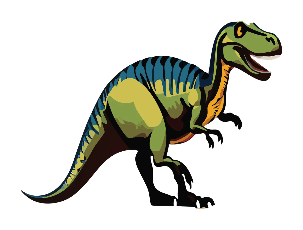 Dinosaur Tyrannosaurus Skeleton Silhouette Standing Profile jaw