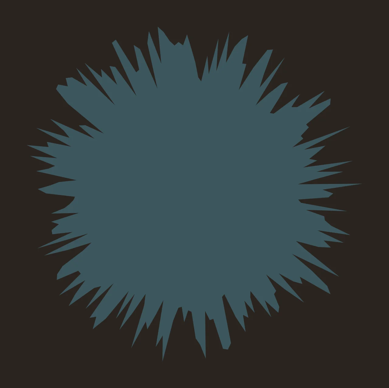 Spiky Black Round Sunburst Shape spikes circle abstract star contrast preview thumbnail