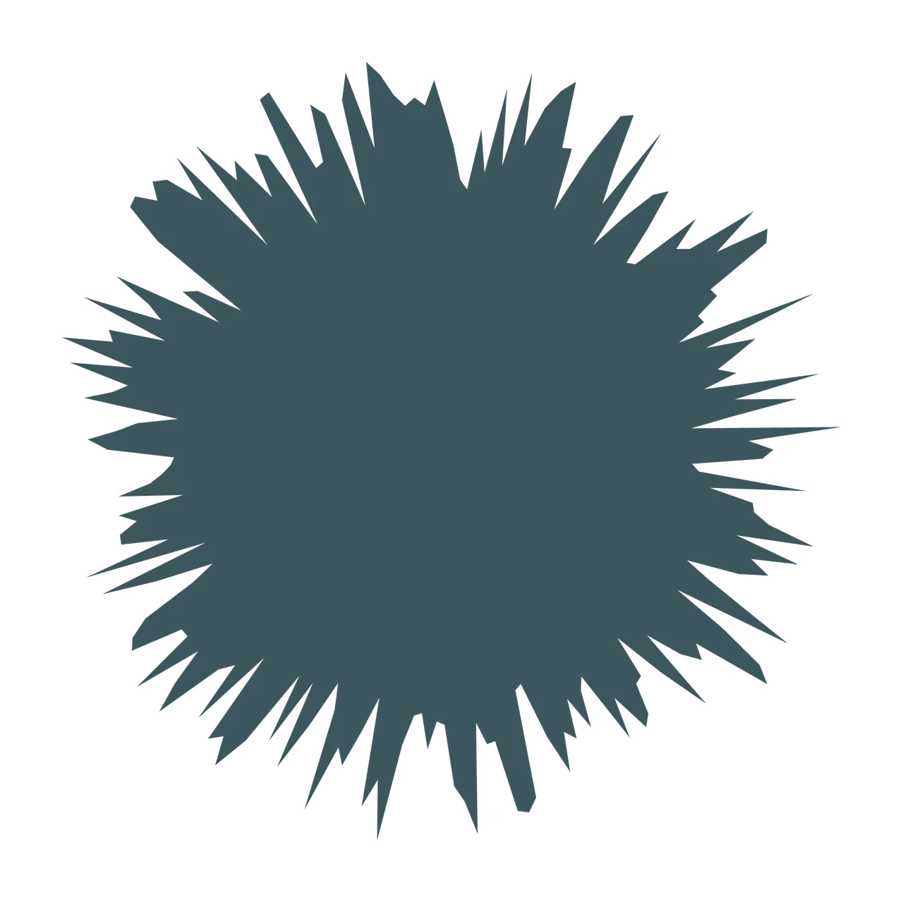 Spiky Black Round Sunburst Shape spikes circle abstract star