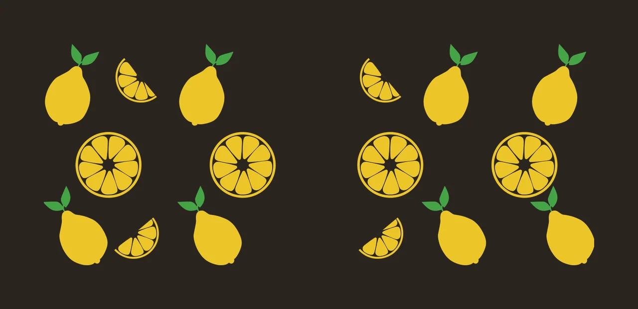 Can Glass Wrap Repeating Citrus Fruit Silhouette Pattern lemons contrast preview thumbnail