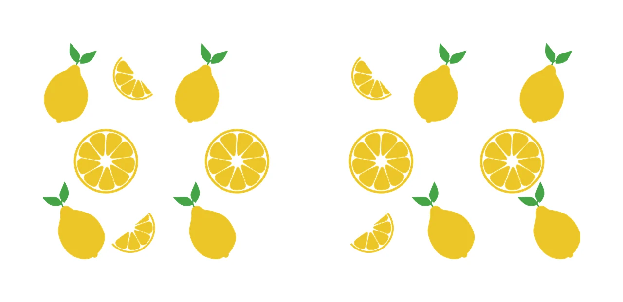 Can Glass Wrap Repeating Citrus Fruit Silhouette Pattern lemons