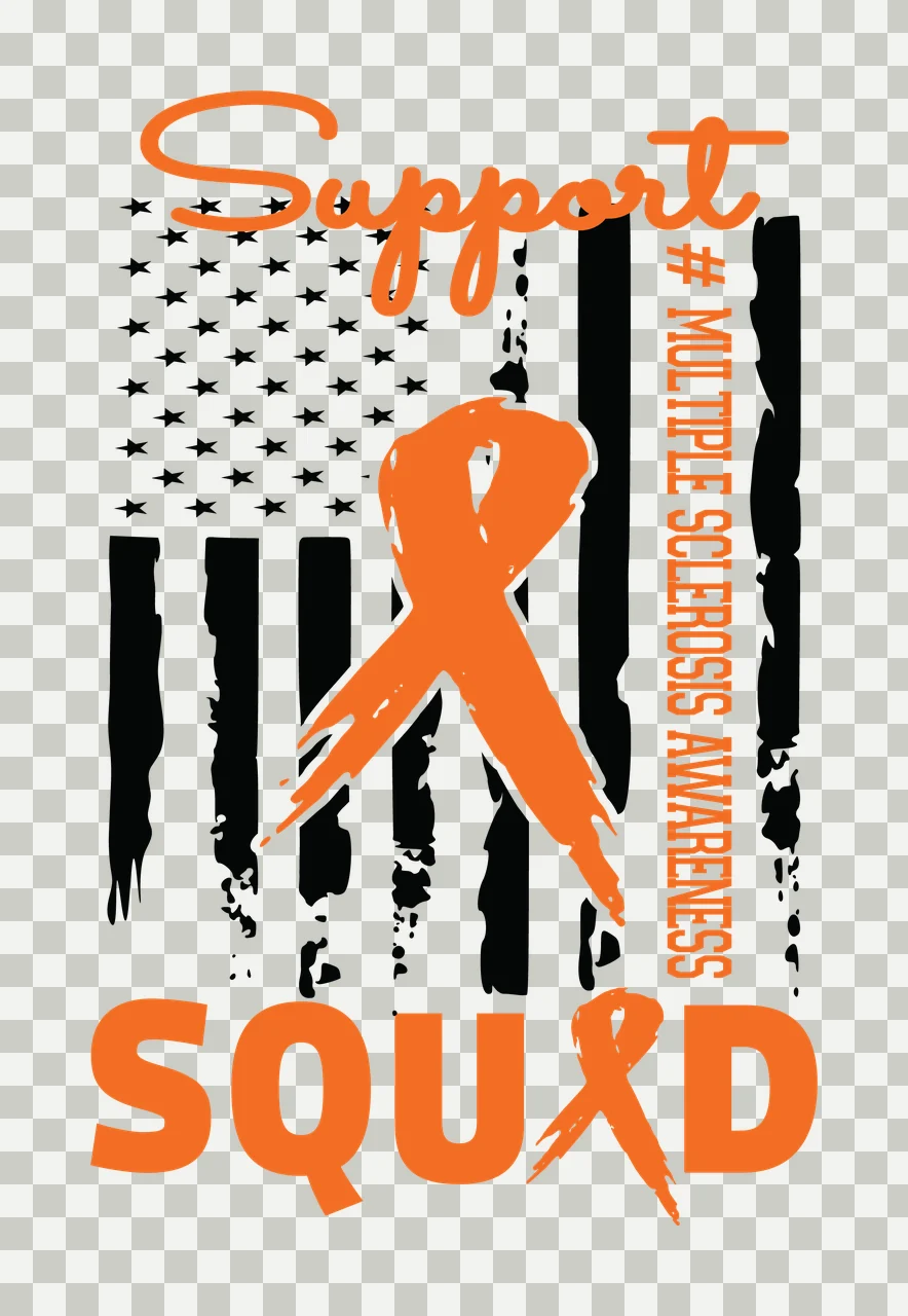 Multiple Sclerosis Awareness ribbon support advocacy hope campaign transparency and detail preview thumbnail