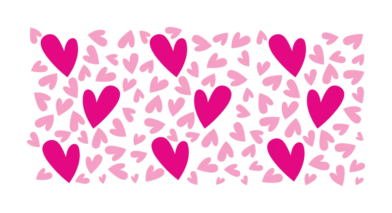 Can Glass Wrap Black Heart Shapes Pattern Backdrop hearts minimalist