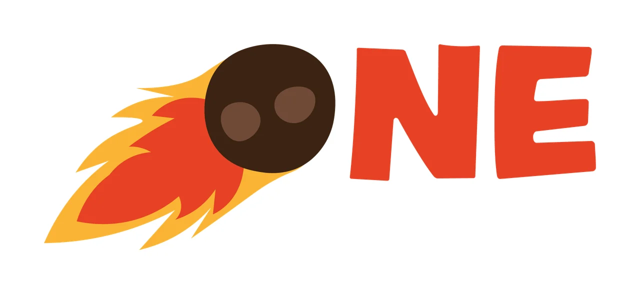 One Black Silhouette Of A Flaming Object Next flame and text
