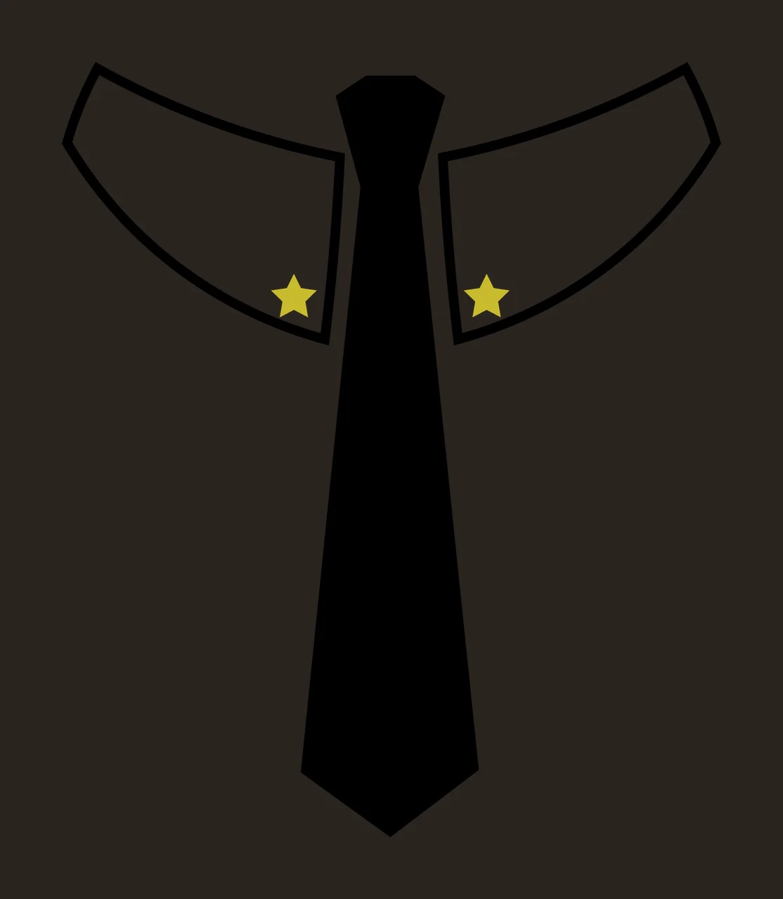 Shirt Minimalist Collar And Tie Silhouette With Small centered contrast preview thumbnail