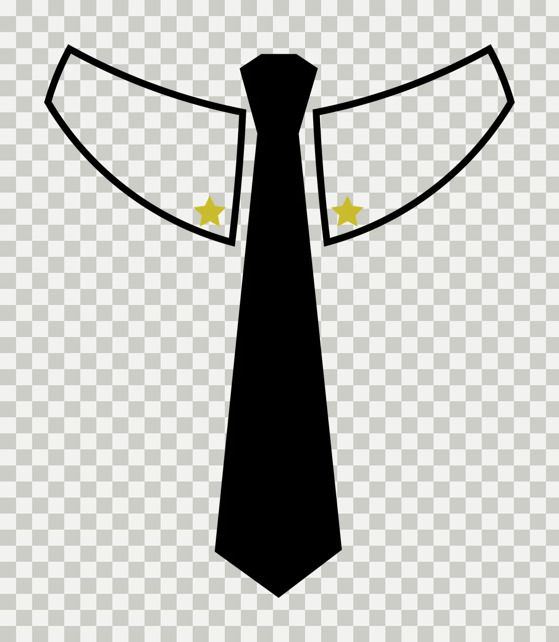 Shirt Minimalist Collar And Tie Silhouette With Small centered transparency and detail preview thumbnail