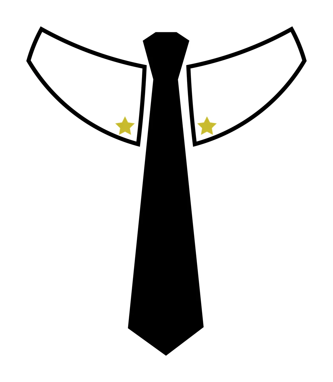 Shirt Minimalist Collar And Tie Silhouette With Small centered