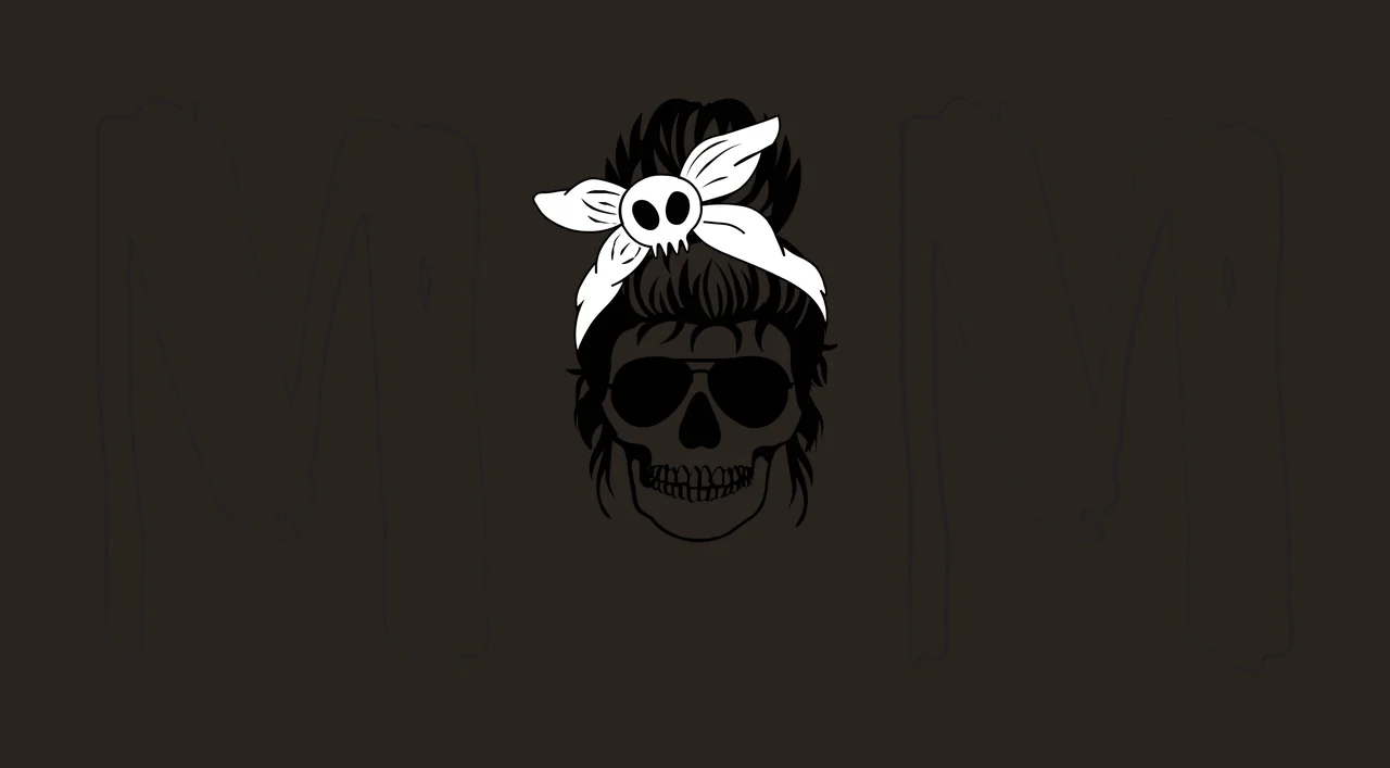 Keychain Mom Letters With Skull Graphic sunglasses headscarf contrast preview thumbnail