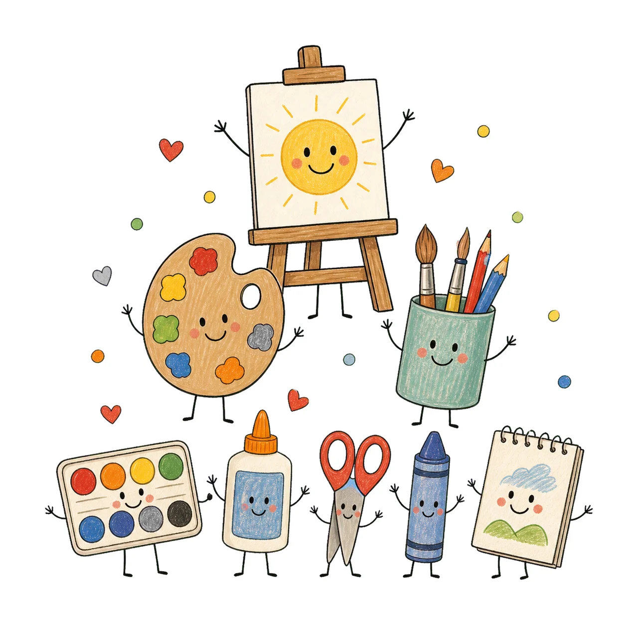 Art Teacher Doodle Art Teacher Crew Painting Variation B