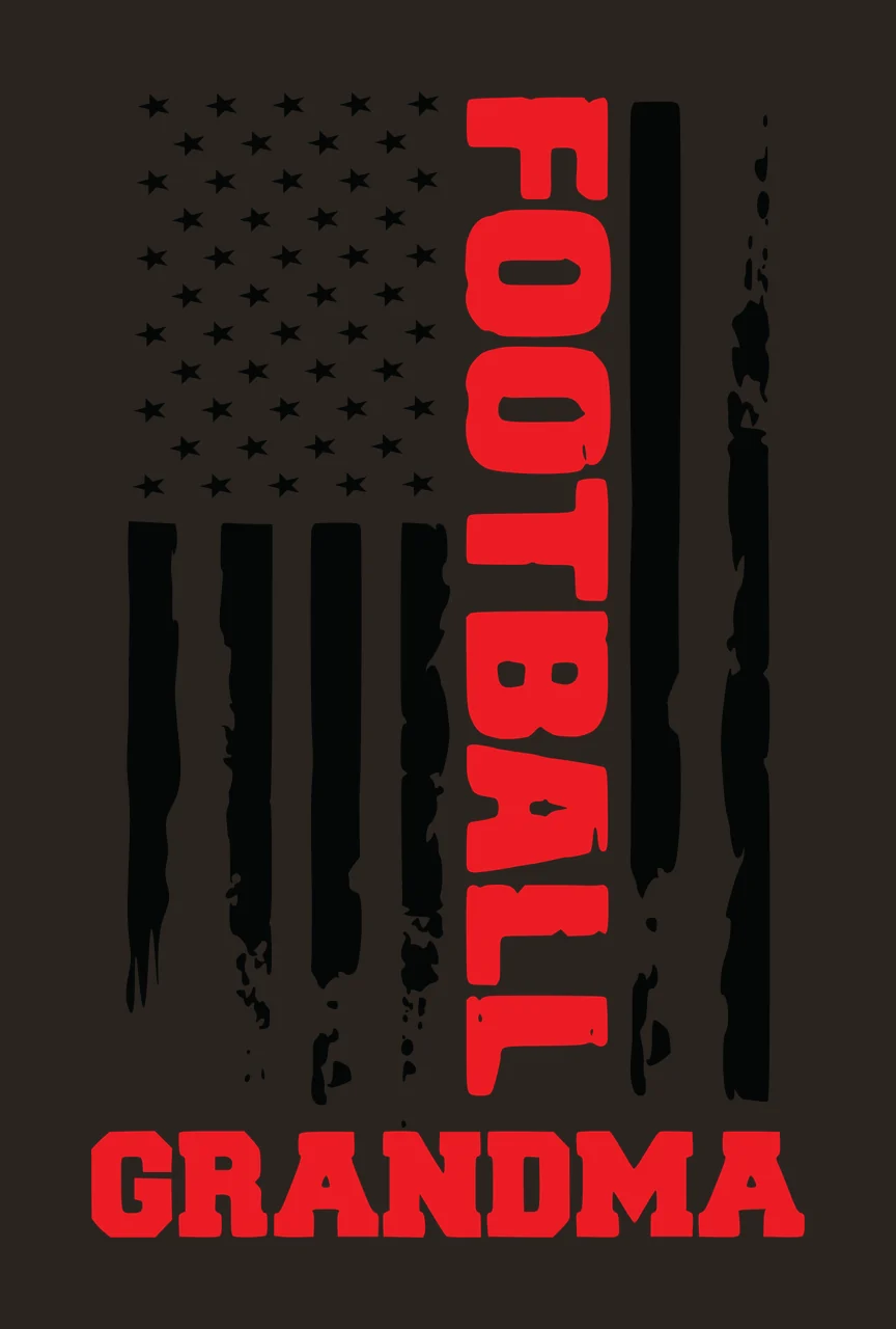 Football Grandma Distressed Flag Graphic lettering stars stripes contrast preview thumbnail