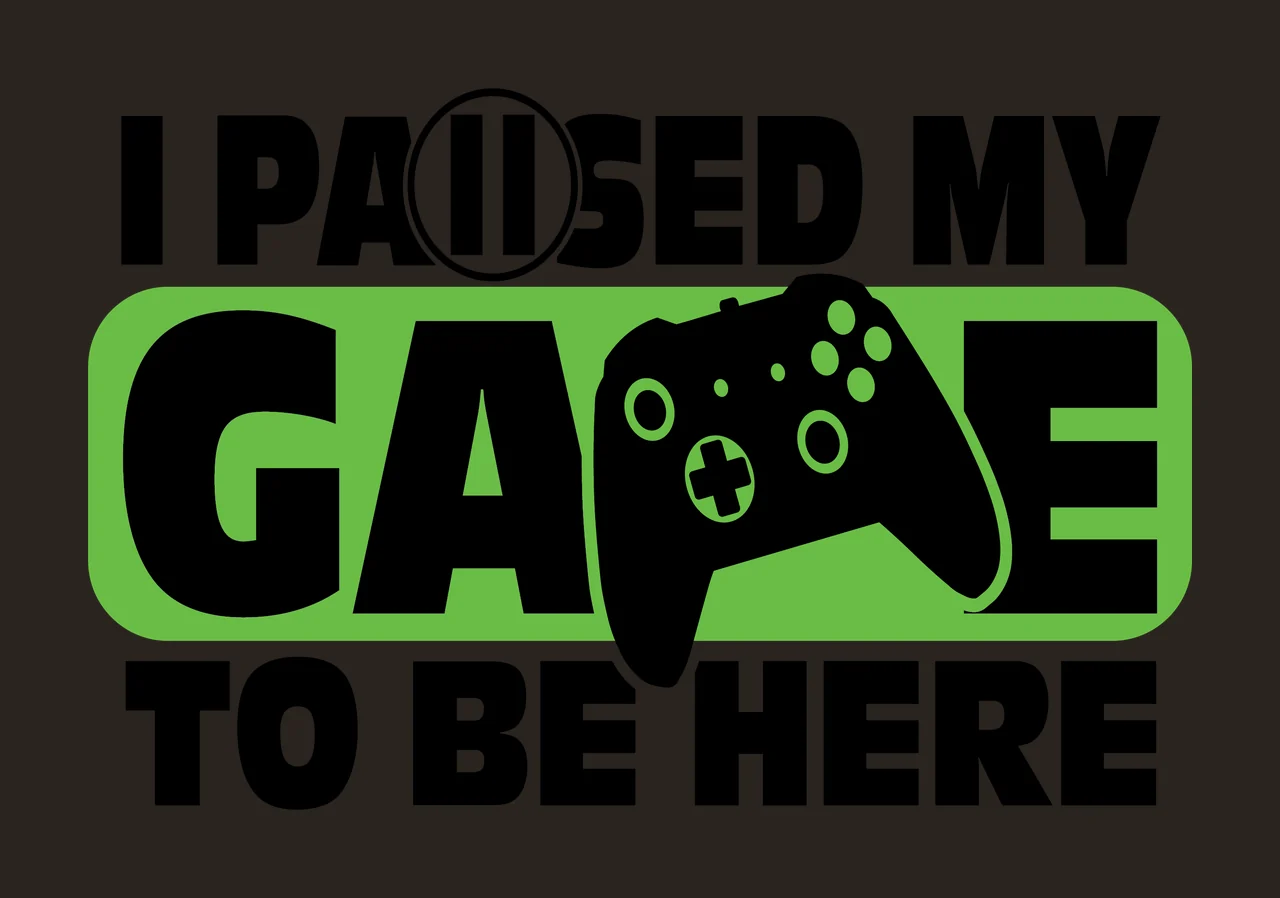 I Paused My To Be Here Text Phrase pause button icon rectangular bar contrast preview thumbnail